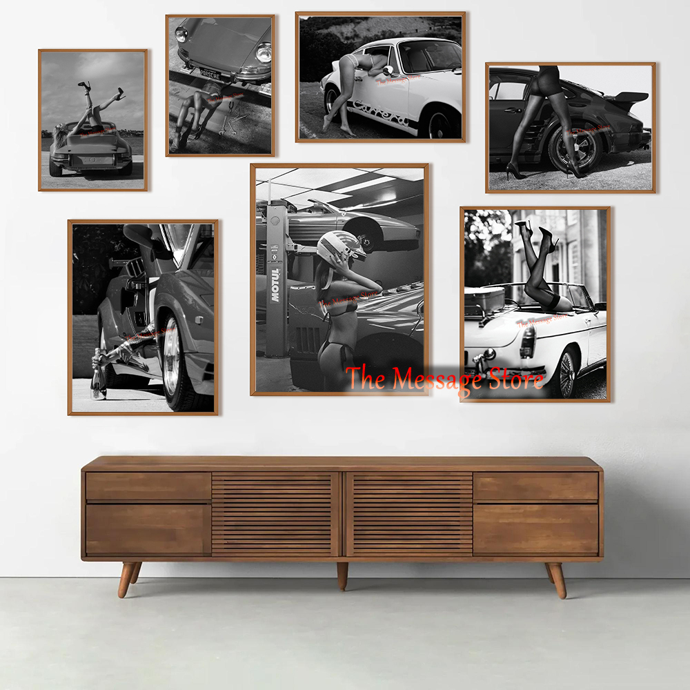 Luxury Lifestyle Cars - Retro Seksi Kız Yüksek Topuklu Ayakkabılar