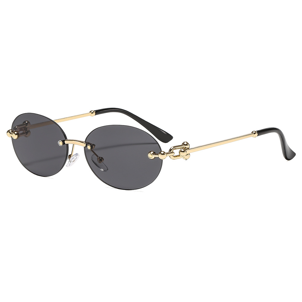 Luxury Lifestyle Products - Yeni Metal Çerçevesiz Oval Kadın Güneş