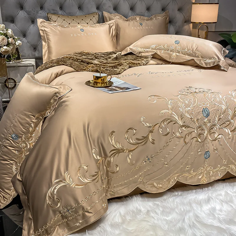 Silk Pillowcase Set - Avrupa Tarzı Çarşaf Dört Parçalı Set